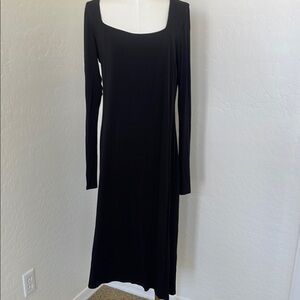 Marcella NYC Black  Dress Square Neck Long Sleeve